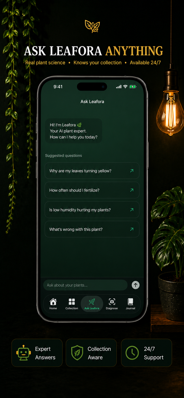Ask Leafora — AI botanist chat
